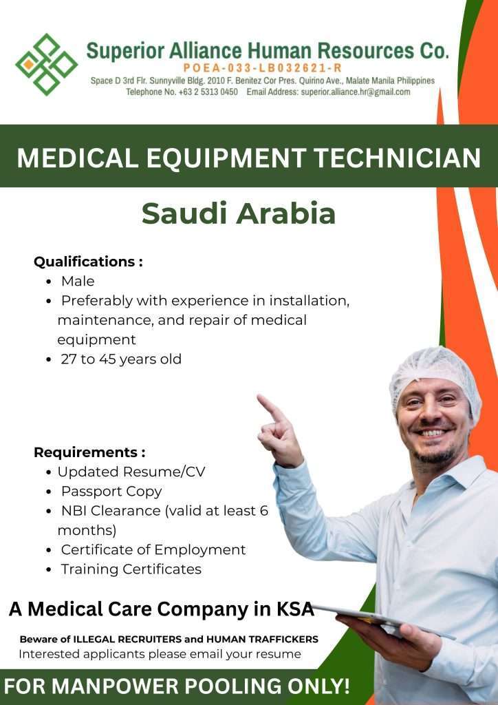 Medical Equipment Tech - Saudi Arabia-optimized