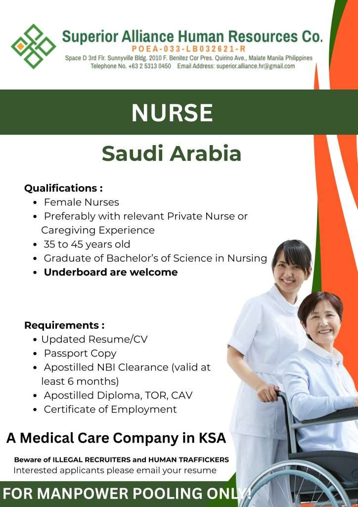 Nurse - Saudi Arabia
